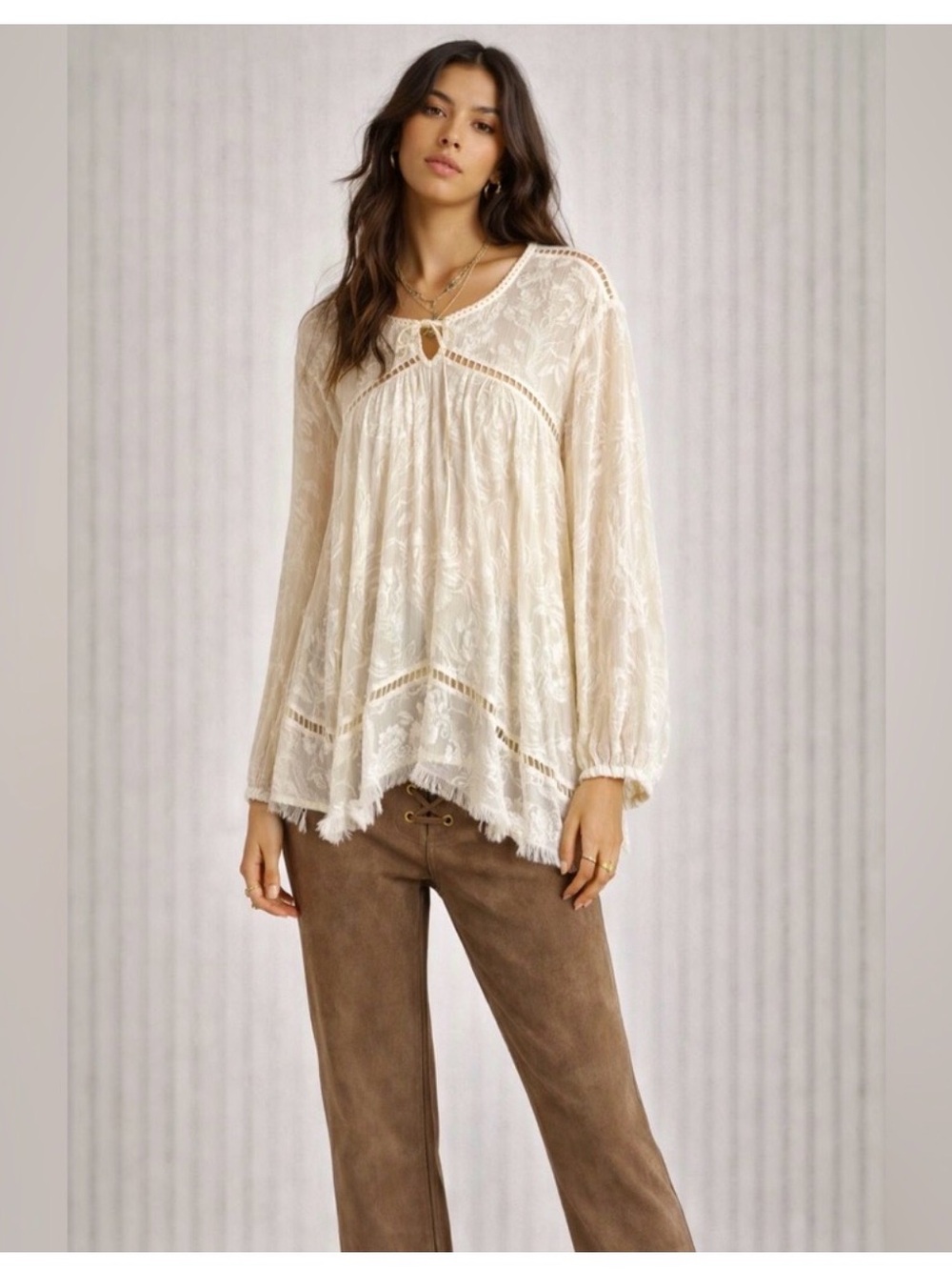 Zimmermann ivory silk lace top, 2